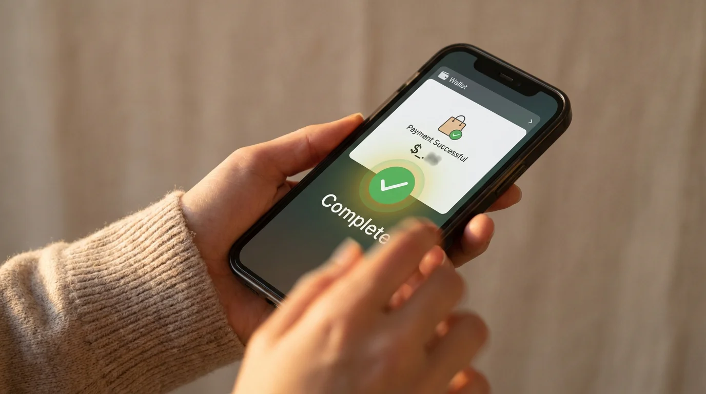 Smartphone showing e-wallet payment confirmation for casino withdrawal
