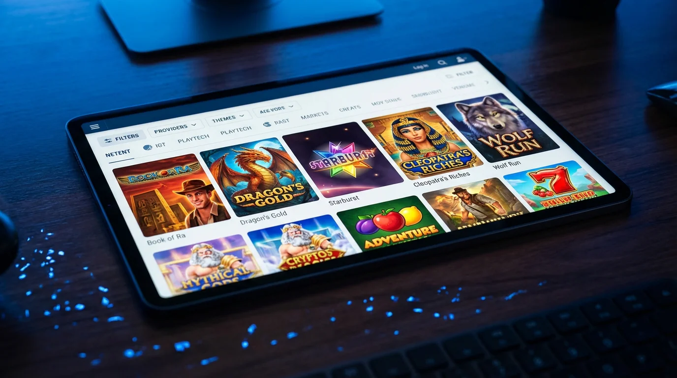 Collection of premium slot games from top casino software providers