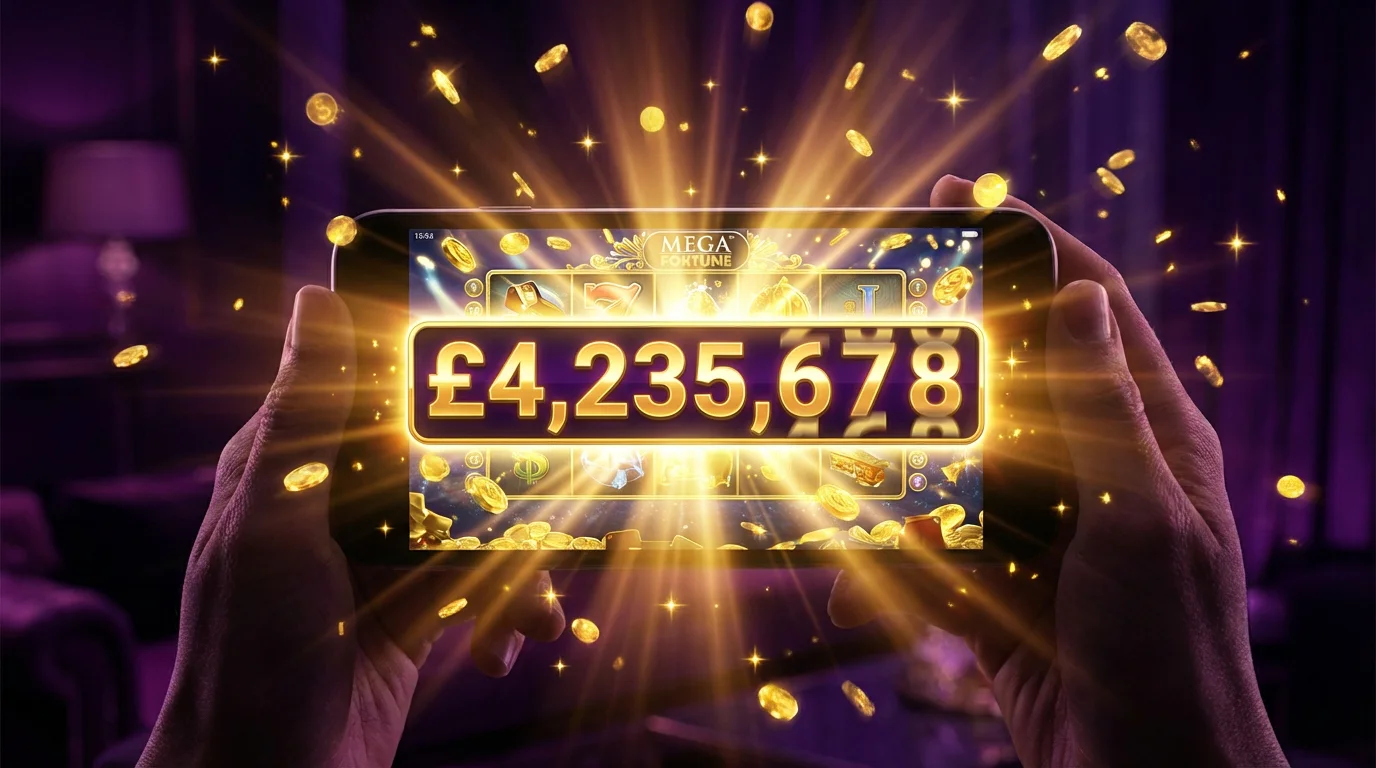 Progressive jackpot counter showing millions on mobile slot game